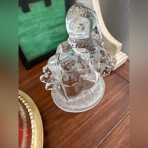 Snowman Crystal figurine made in France 24% lead crystal by Cristal D’Arques